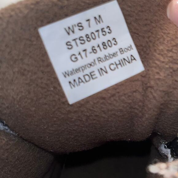 Sperry Saltwater Quilted Duck Boots Olive Green Waterproof Rubber – Women’s 7M - Picture 10 of 11